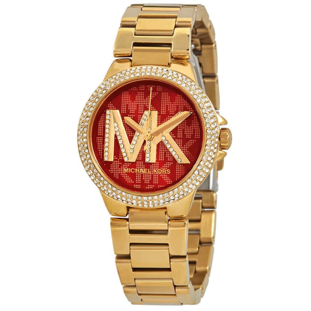 New! Michael Kors Gold MK Diamond Dial Watch w/ box